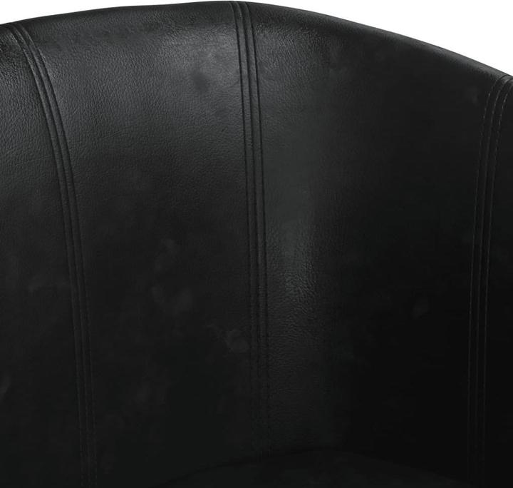 Actual product image vidaXL Clubsessel mit Fusshocker Schwarz Kunstleder,Farbe