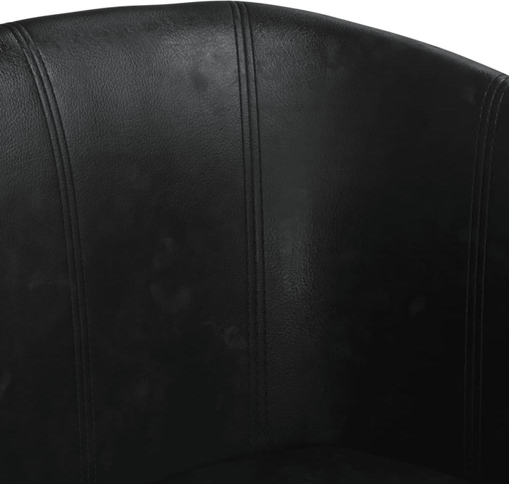 Actual product image VidaXL Clubsessel mit Fusshocker Schwarz Kunstleder,Farbe