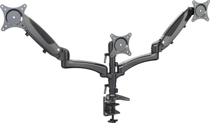 K&M 23878 Support triple pour écran (Tables, 24")