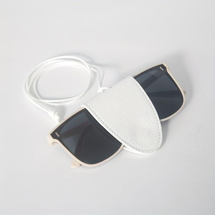 Immagine prodotto Only-Bags.Store Custodia per occhiali in pelle PU con laccetto da collo - Portaocchiali magnetico portatile -