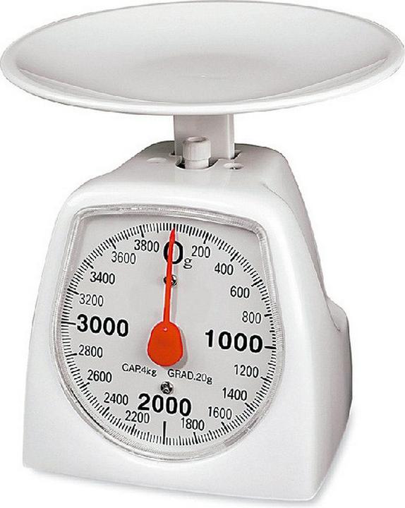 EDM Retro-Küchenwaage 07621 Weiss 4 Kg