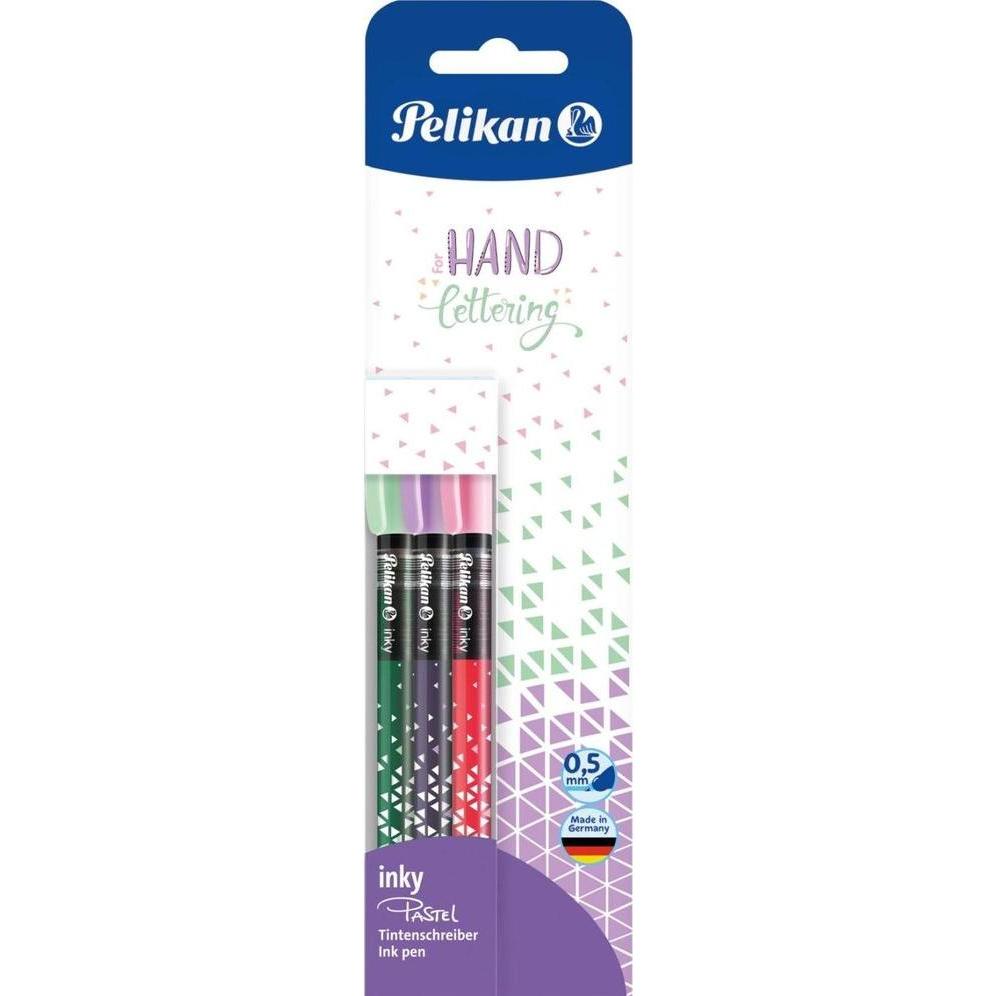 Pelikan, Schreibstifte, Tintenroller Inky Pastel Pastel, 3 StÃ¼ck (Pastell Hellgrün, Pastell Flieder und Pastell Rosa, 3...