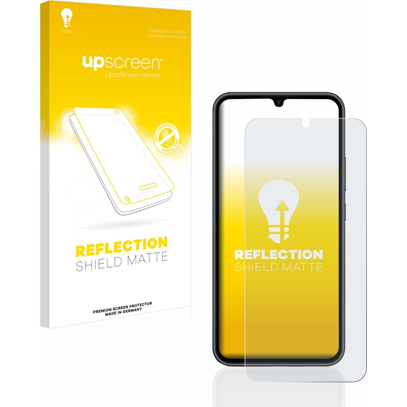 upscreen Reflection Shield Displayschutz Matt (1 Stück, Samsung Galaxy A34 5G), Smartphone Schutzfolie, Grau