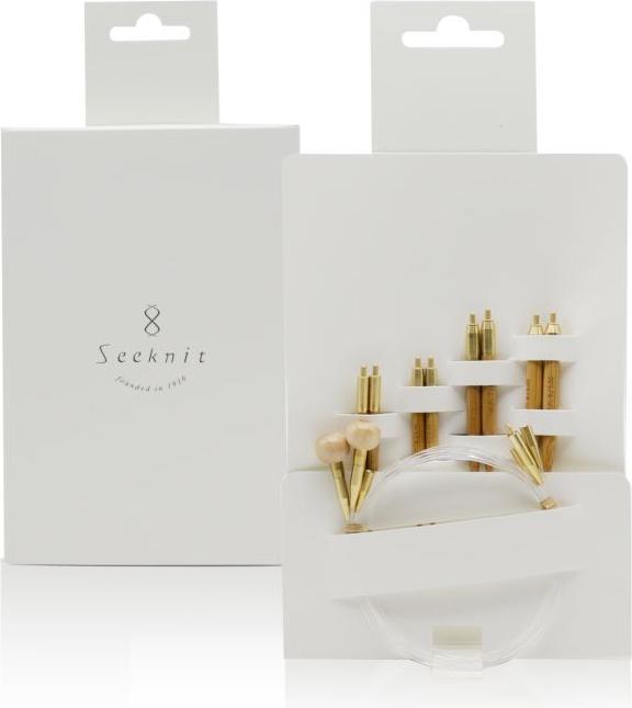 Actual product image Seeknit Needle set interchangeable needle tips Koshitsu 3.50 - 5.00 mm 5 cm White