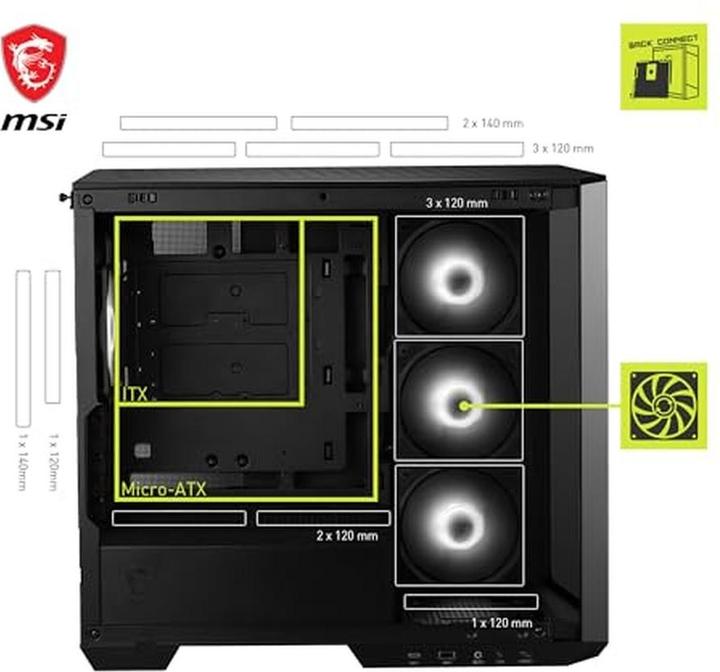 Image du produit MSI MAG PANO M100R PZ (mATX, Mini-ITX)