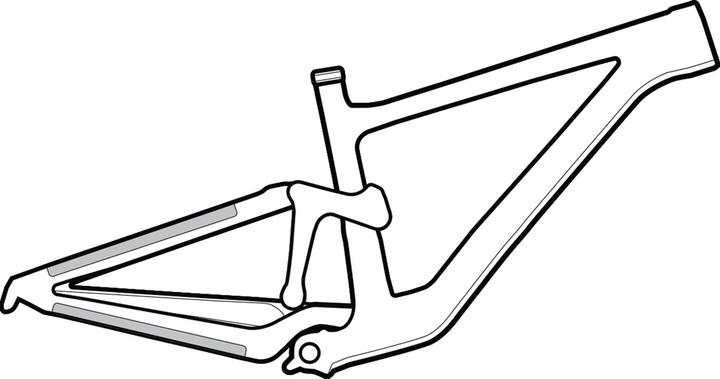 Actual product image Lizard Skins Unisex - Adults Small frame protector Protective frame, transparent, glossy, 299 x 31 (One size, Unique specimen)