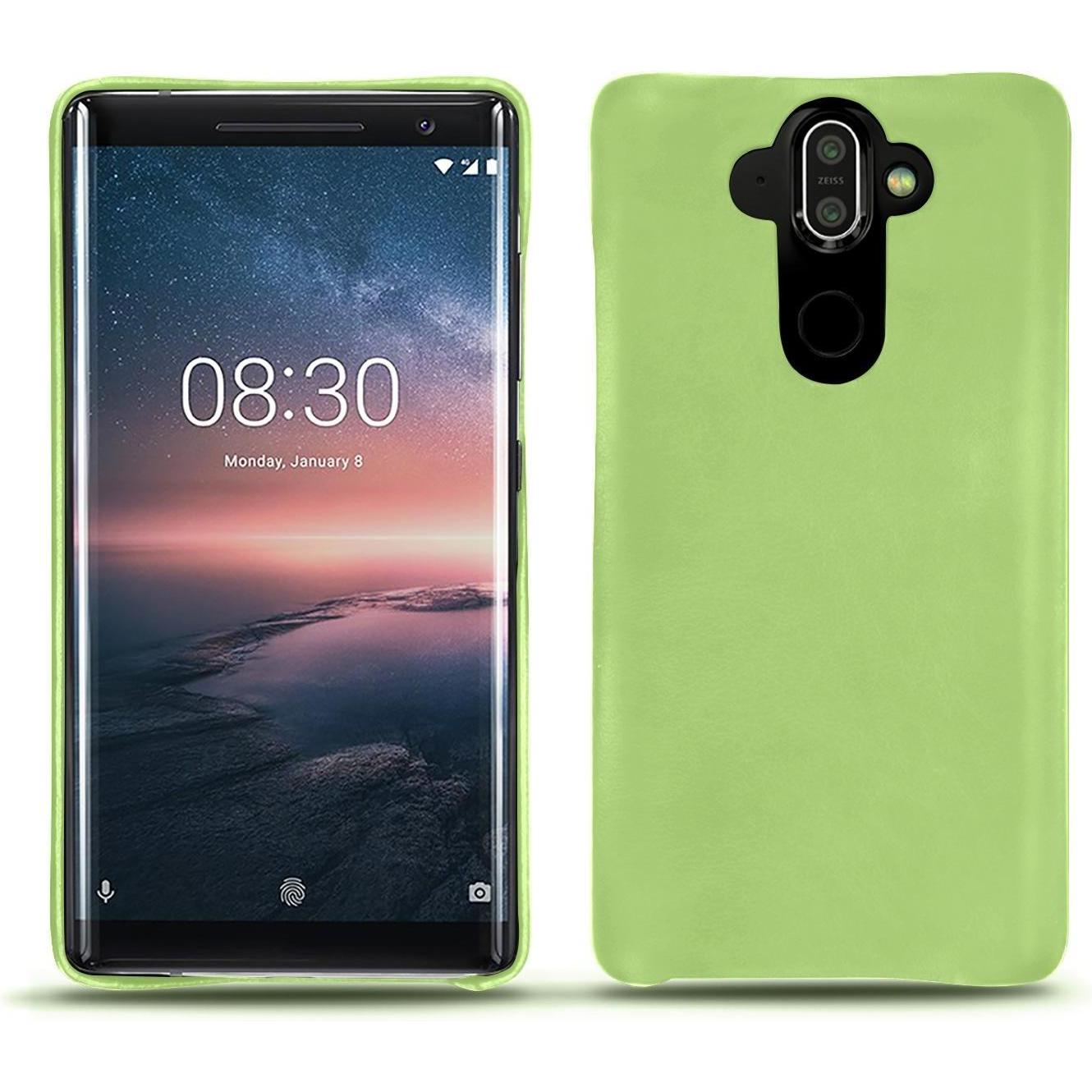 Noreve Lederschutzhülle (Nokia 8 Sirocco), Smartphone Hülle, Grün