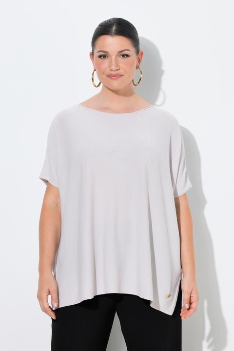 Produktbild Ulla Popken Pullover, oversized, U-Boot-Ausschnitt, Fledermausarm (60)