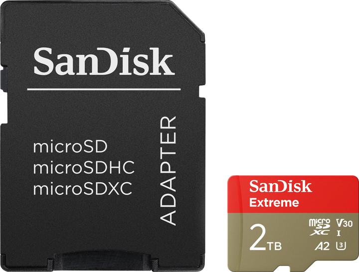 Immagine prodotto SanDisk Extreme UHS-I V30 (2000 GB, microSDXC, U3, UHS-I)