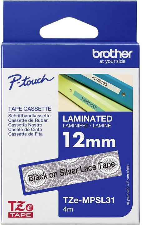 Actual product image Brother Tze-Mpsl31 (1.20 cm, Multicoloured, Black)