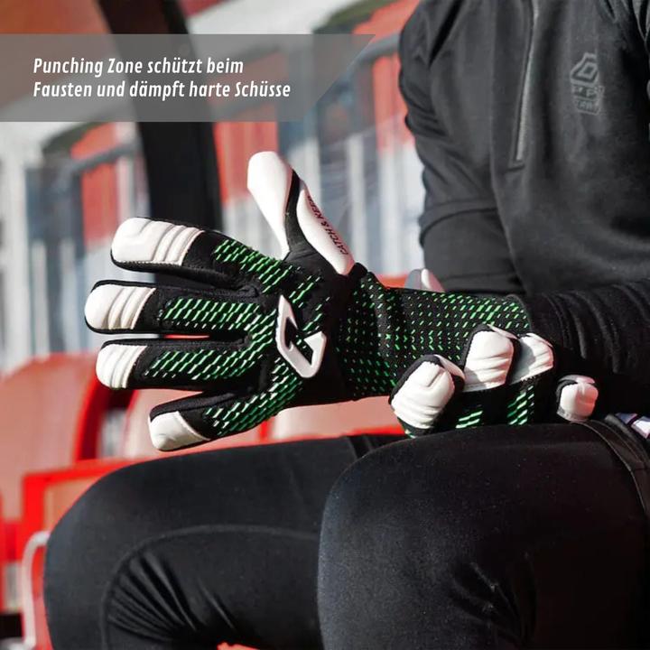 Produktbild Catch & Keep Fussballhandschuhe Revolution Green Gr. 9 Torwart Goalie Handschuhe (9)