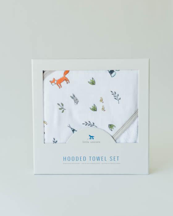 Image du produit little unicorn Ensemble de serviettes à capuchon (83 x 83 cm)