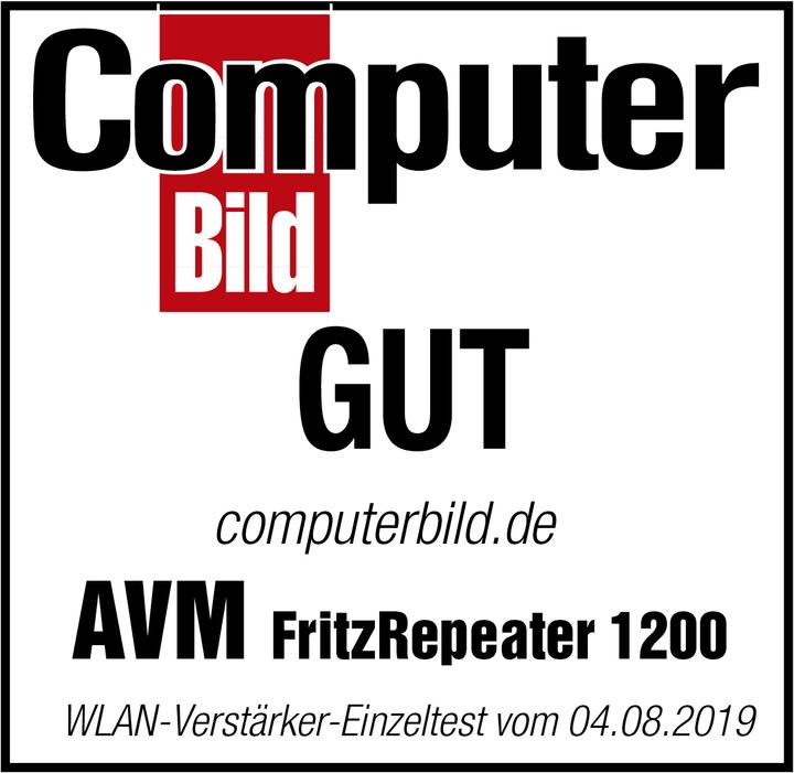 Produktbild AVM FRITZ!Repeater 1200 WLAN Mesh (866 Mbit/s, 400 Mbit/s)