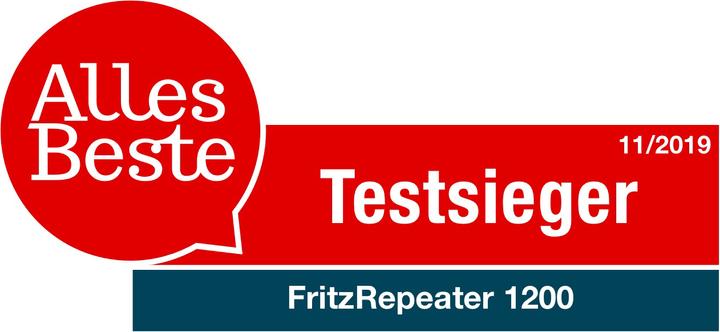 Produktbild AVM FRITZ!Repeater 1200 WLAN Mesh (866 Mbit/s, 400 Mbit/s)