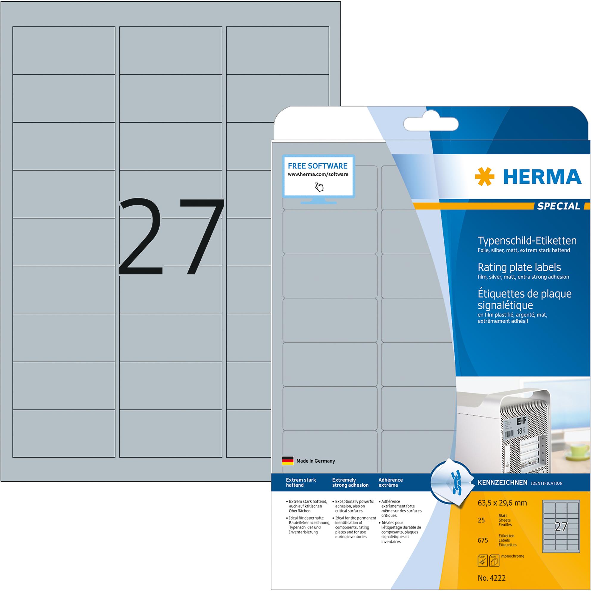 Thumbnail - Herma, Sticker, Special Typenschild-Etiketten