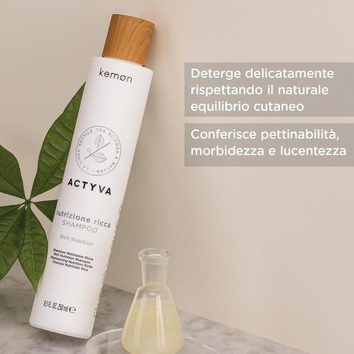 Immagine prodotto Kemon Actyva Shampoo ricco di nutrimento con effetto nutriente e protettivo per capelli secchi e (Shampoo liquido)