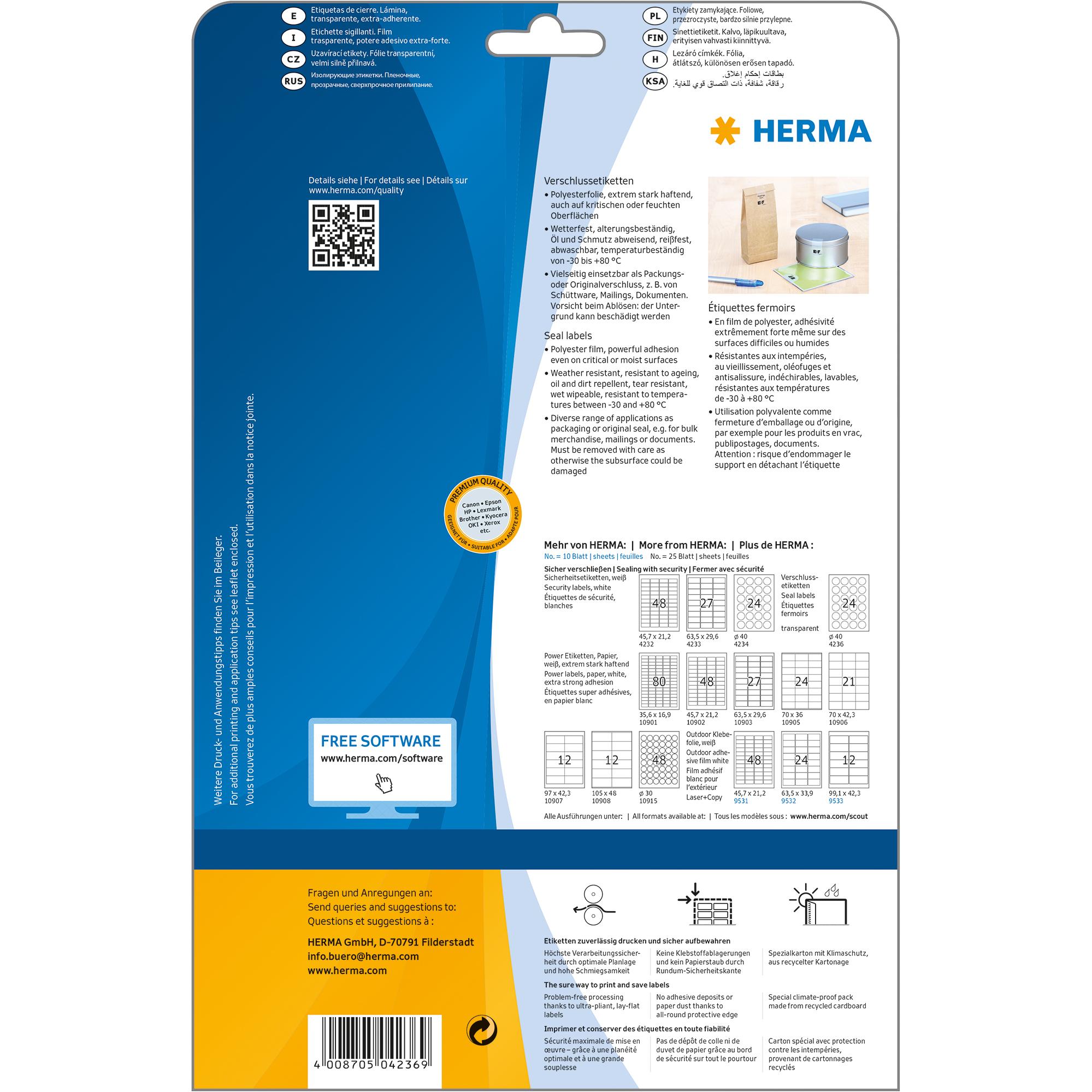 Thumbnail - Herma, Etiketten, Verschlussetiketten