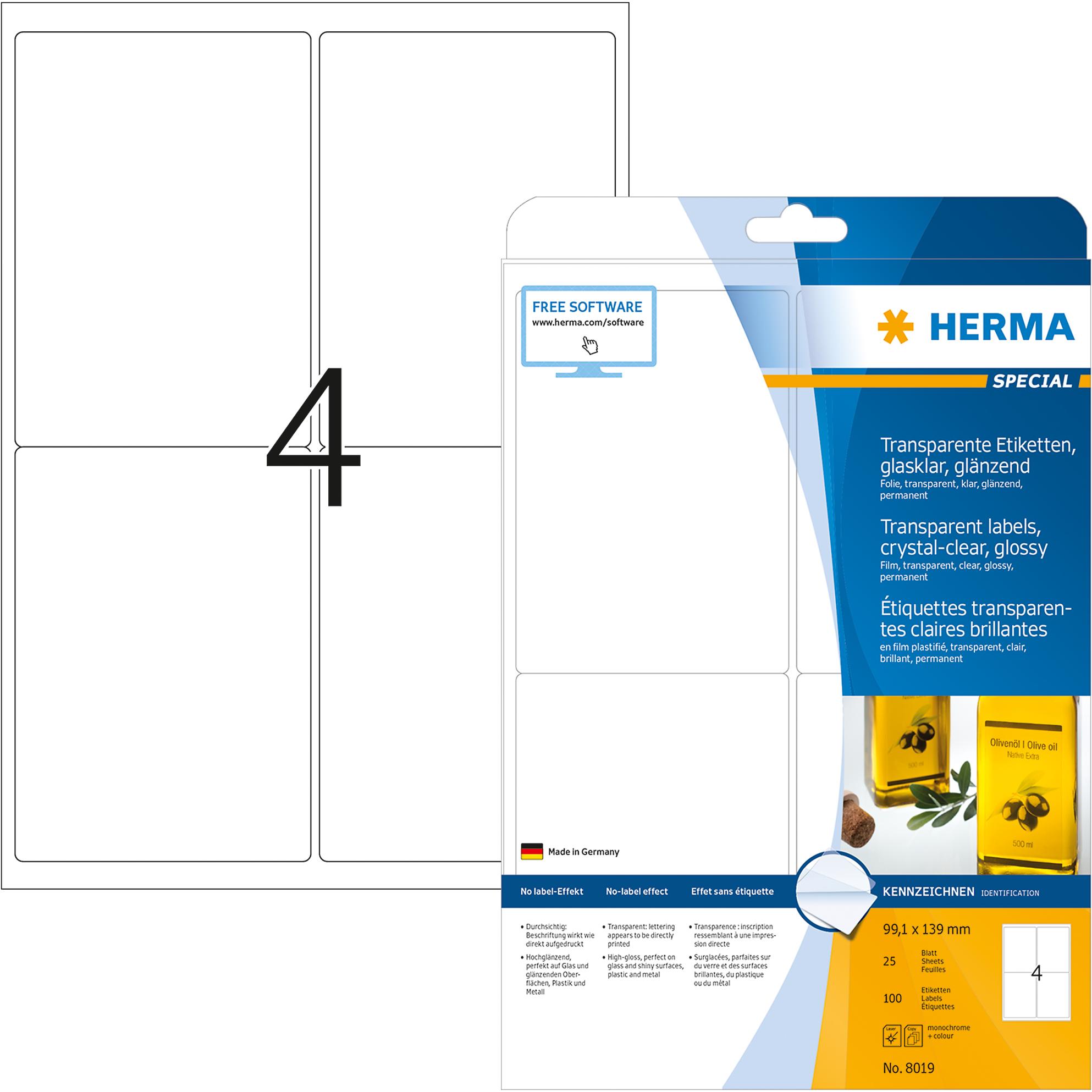 Thumbnail - Herma, Etiketten, Special Etiketten transparent, glänzend