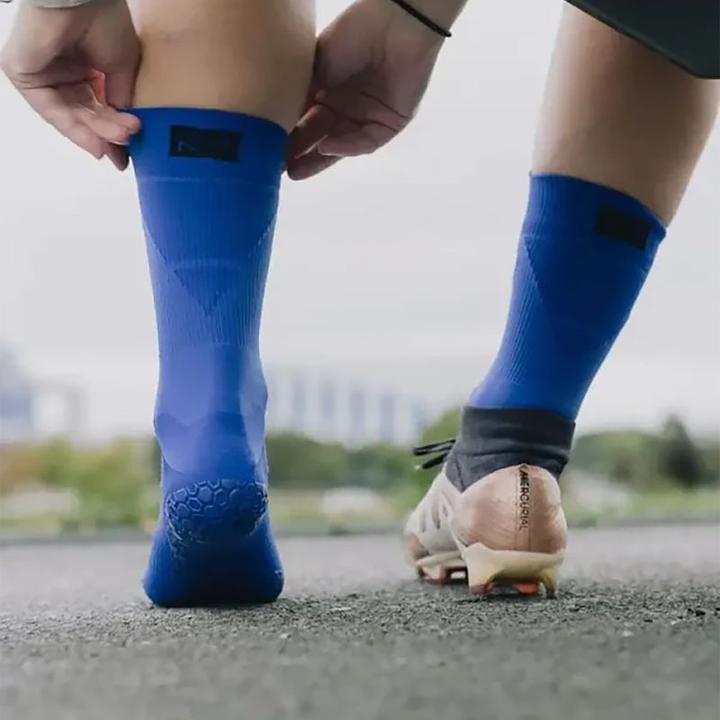 Image du produit NovoSoxx Fussballsocken Gr. 42-47 Grip Socken Fussball Strümpfe GripSoxx Blau (42 - 47)