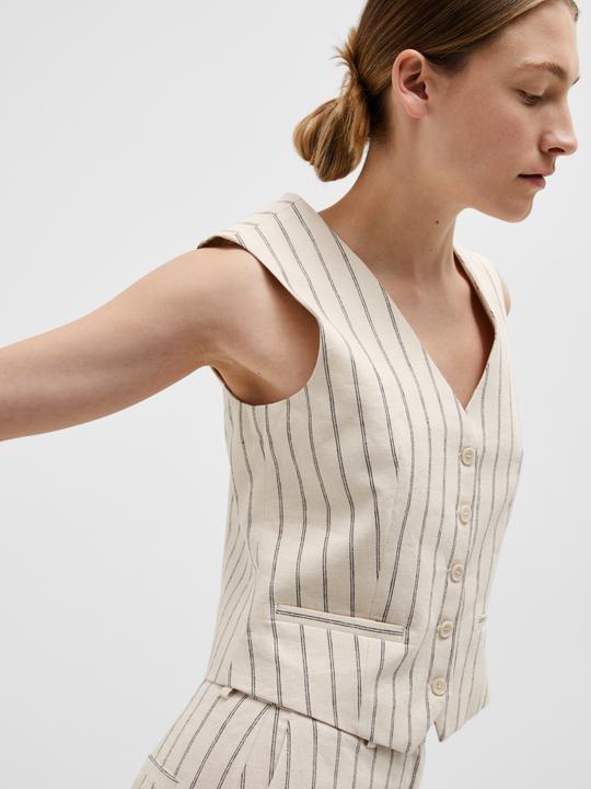 Actual product image Selected Pinstripe waistcoat