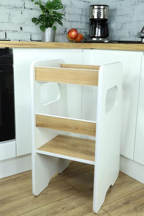 Actual product image DefiPad Learning Tower for Children in White Oak