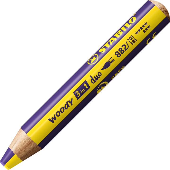 Immagine prodotto STABILO Woody 3 In 1 Duo Giallo/Viola (Giallo/viola, 1 x)