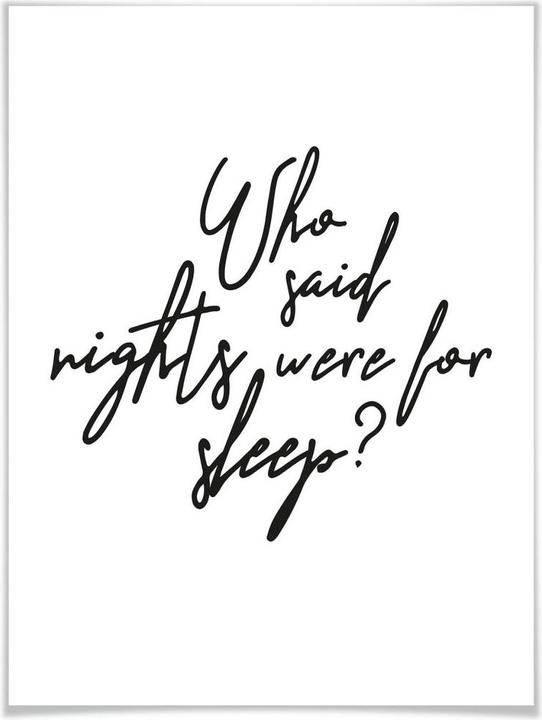 Image du produit Trenddeko Qui a dit que les nuits étaient faites pour dormir (50 x 60 cm)