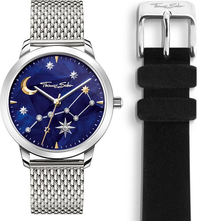 Produktbild Thomas Sabo Damenuhr Spirit Cosmos Sternenhimmel silber (Analoguhr, 33 mm)