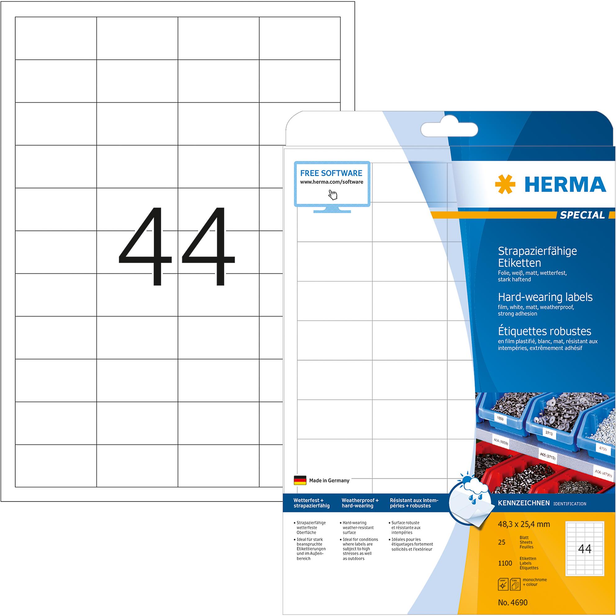 Herma, Etiketten, Special Etiketten strapazierfähig