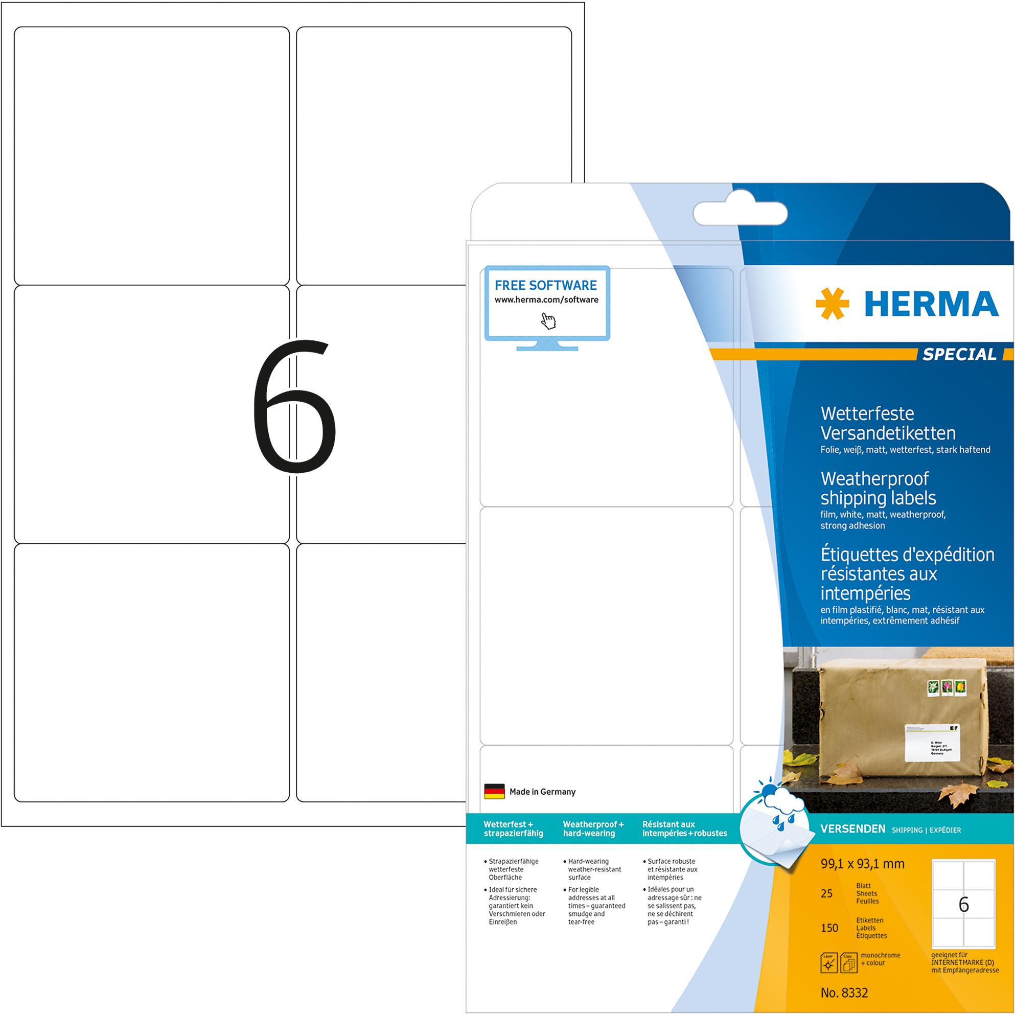 Herma, Etiketten, Special Etiketten strapazierfähig