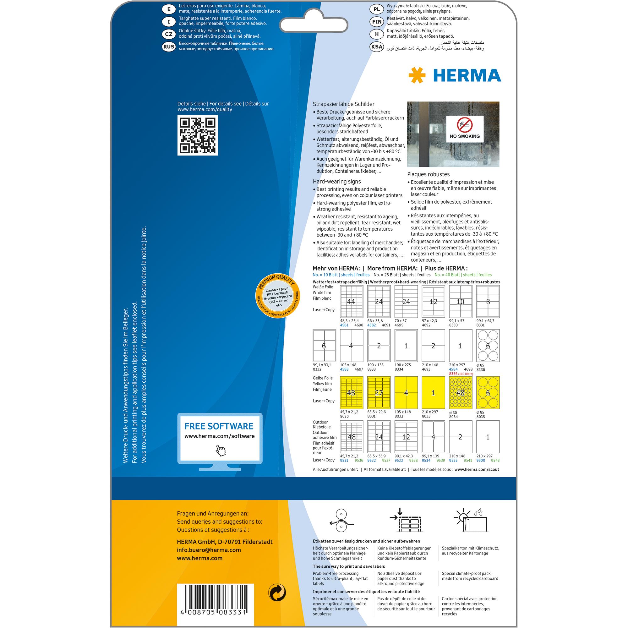 Thumbnail - Herma, Etiketten, Special Etiketten strapazierfähig