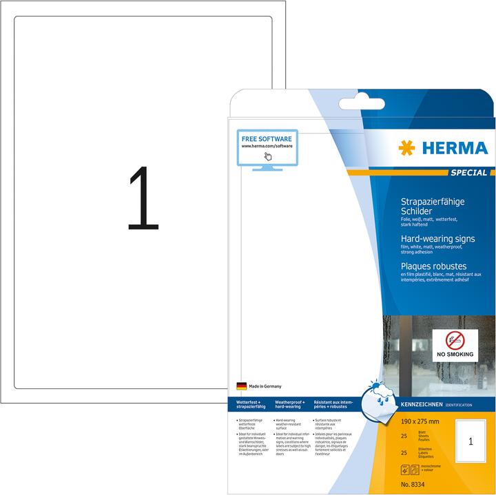 Produktbild HERMA Wetterfeste Etiketten A4