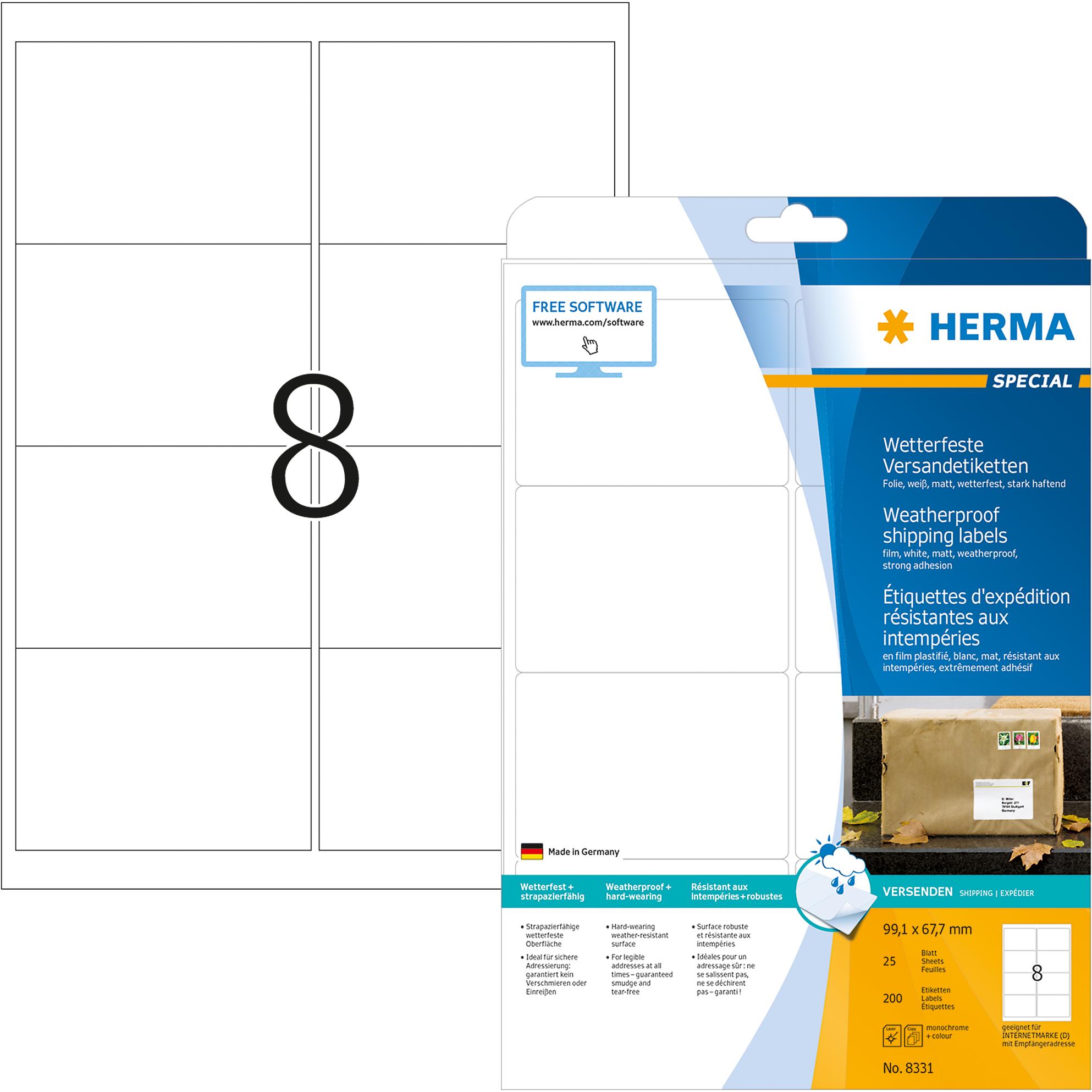 Herma, Etiketten, Special Etiketten strapazierfähig