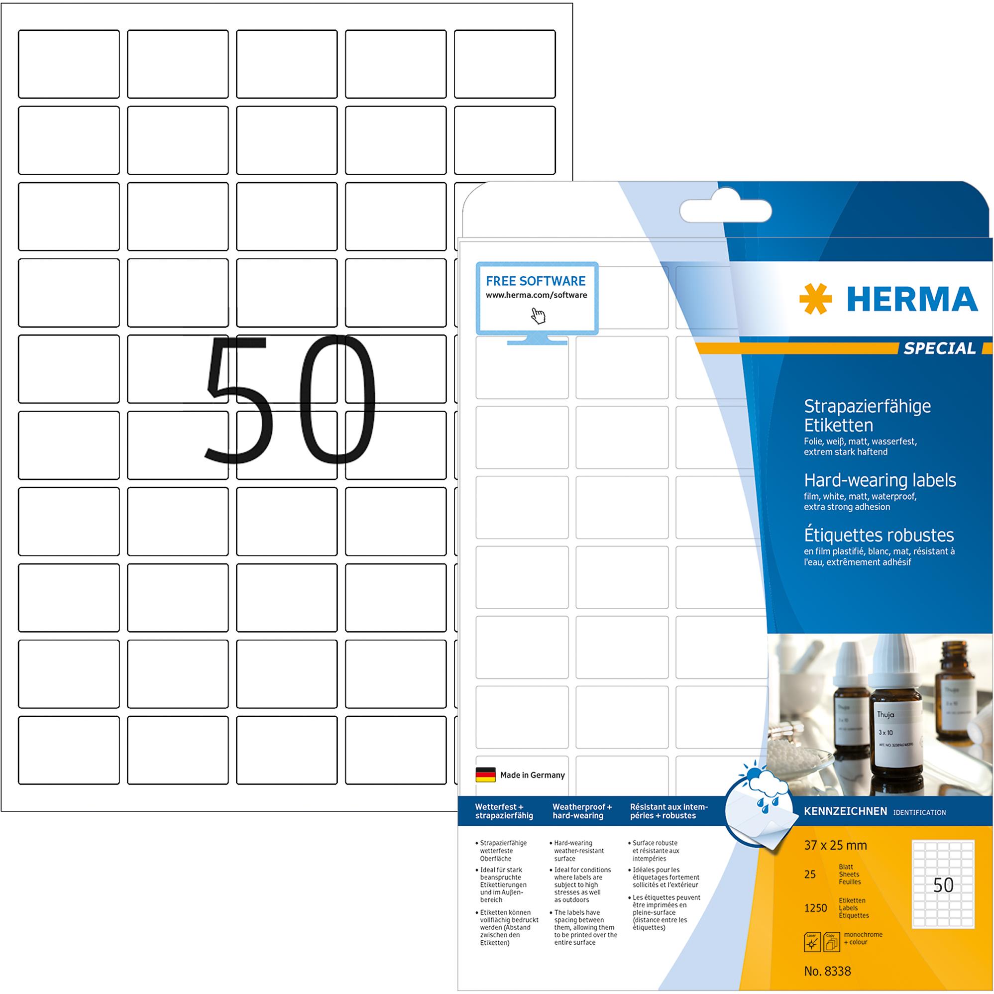 Herma, Etiketten, Special Etiketten strapazierfähig