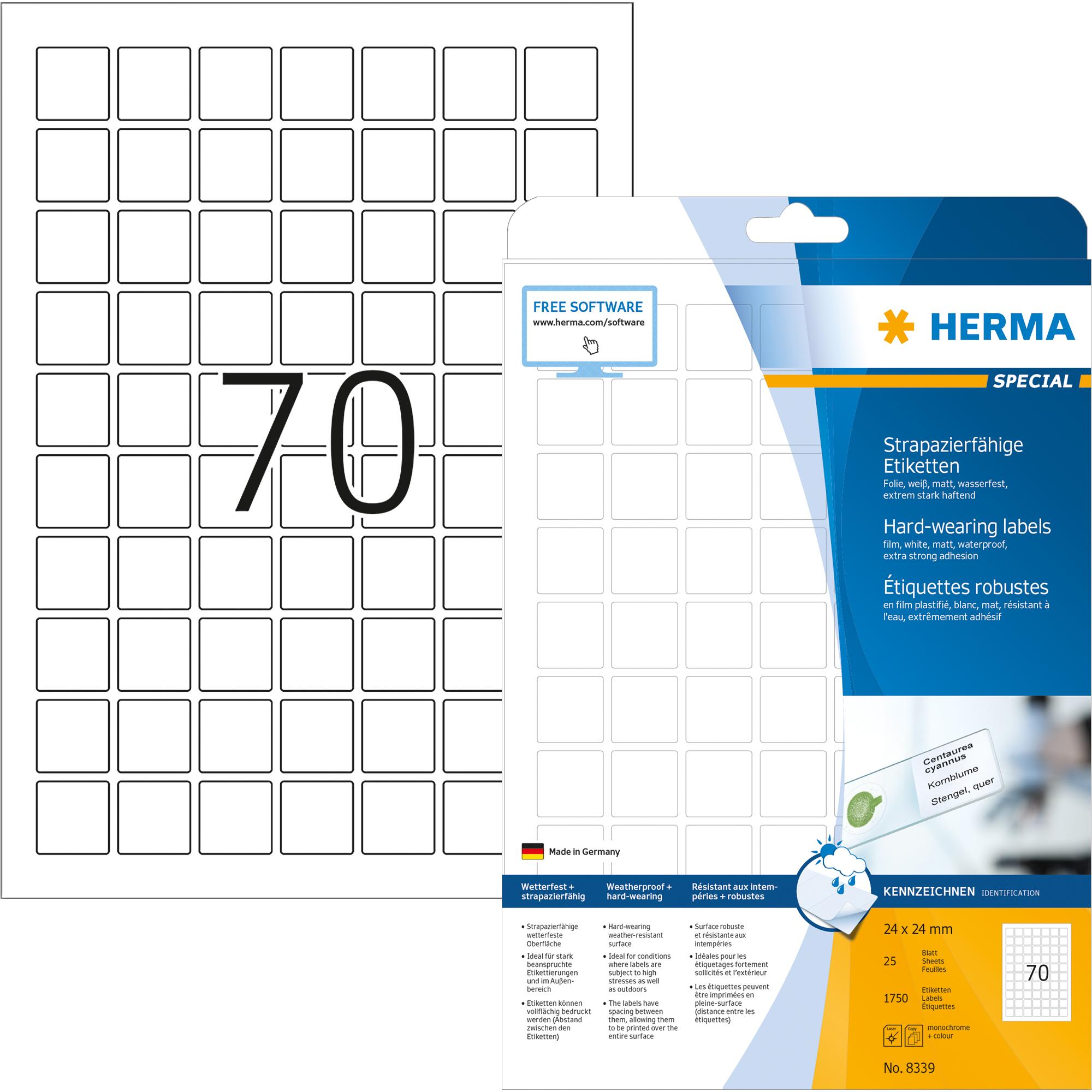 Herma, Etiketten, Special Etiketten strapazierfähig
