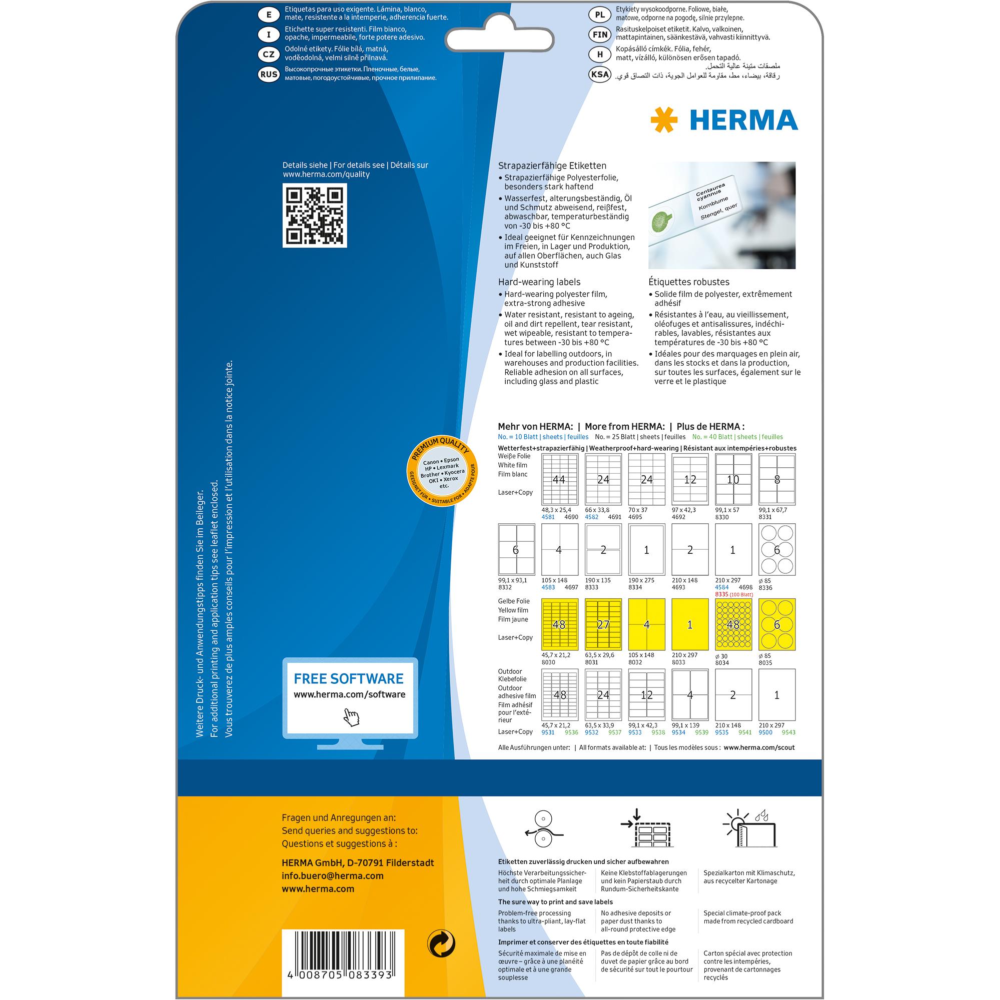 Thumbnail - Herma, Etiketten, Special Etiketten strapazierfähig