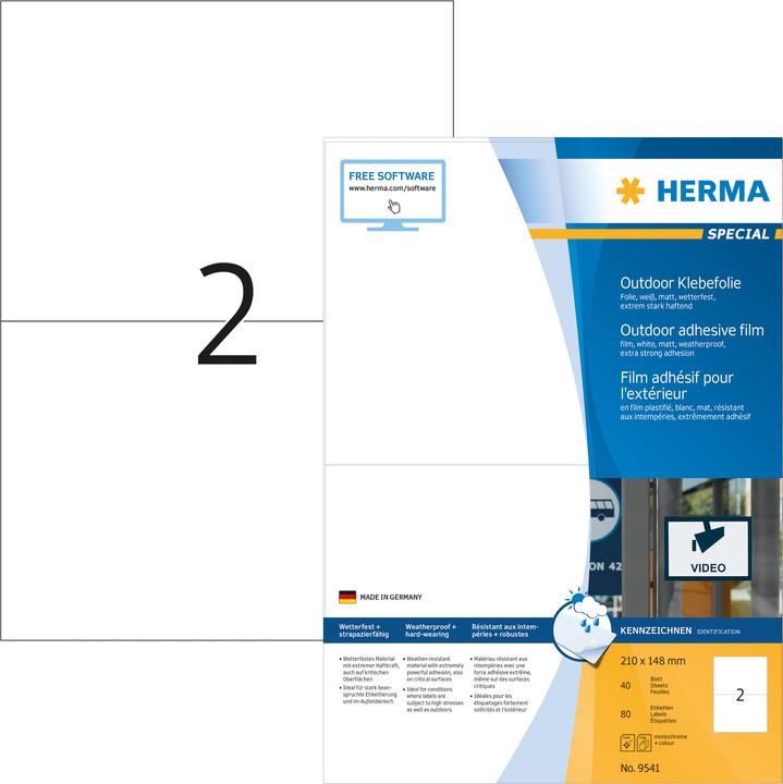 Actual product image HERMA Weatherproof shipping labels A4