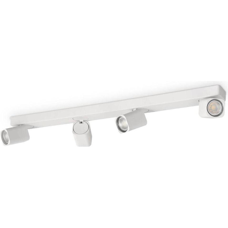 Ideal lux, Wandleuchte + Deckenleuchte, RUDY GU10 Deckenleuchte 4x dimmbar Weiss warmweiss 294827 (640 lm, GU10)