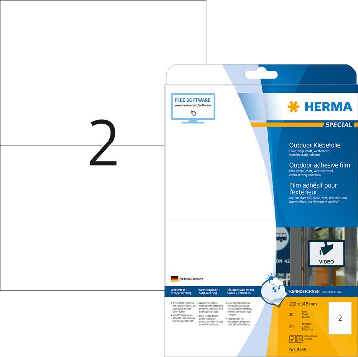 Productafbeelding HERMA Weerbestendige verzendetiketten A4