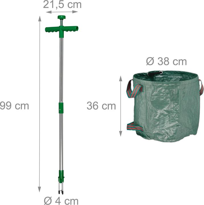 Produktbild Relaxdays Unkrautstecher Gartenabfallsack