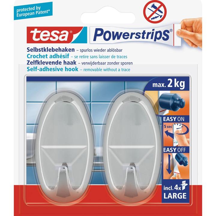 Produktbild tesa Powerstrips Haken LARGE oval