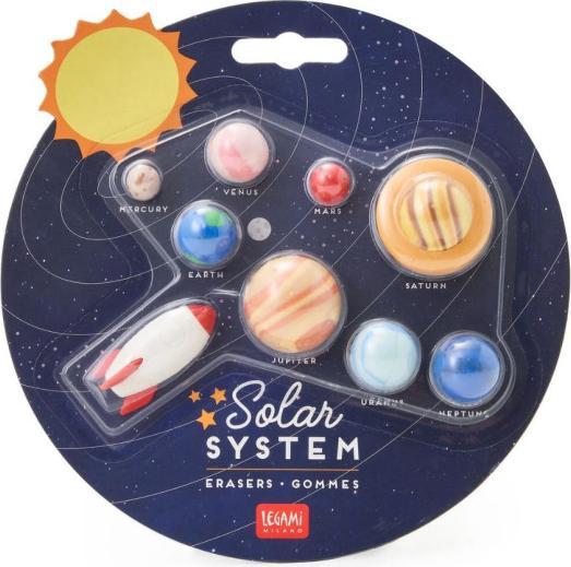 Actual product image Legami 9 Radiergummis im Set - Sonnensystem