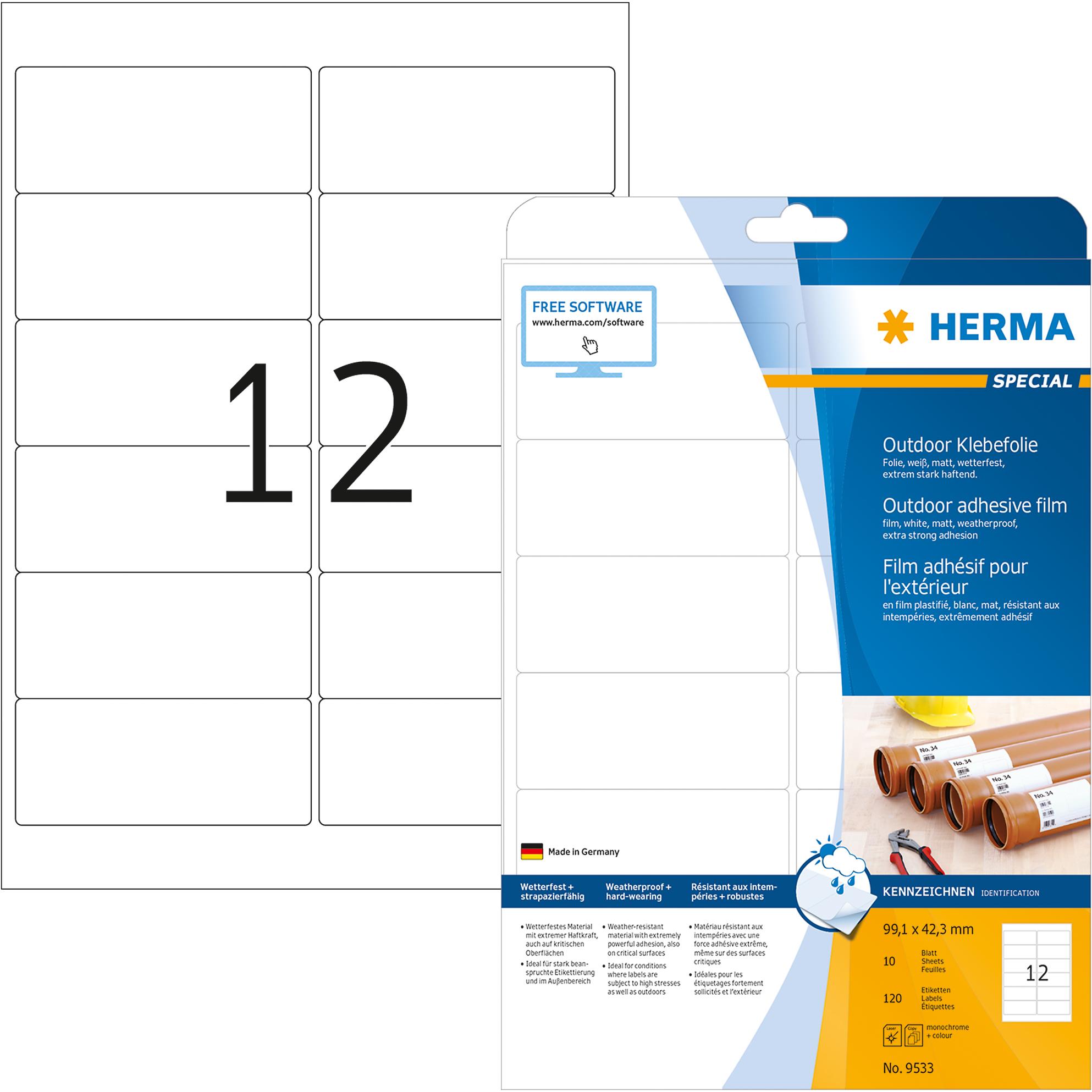 Herma, Etiketten, Special Etiketten Outdoor/strapazierfähig