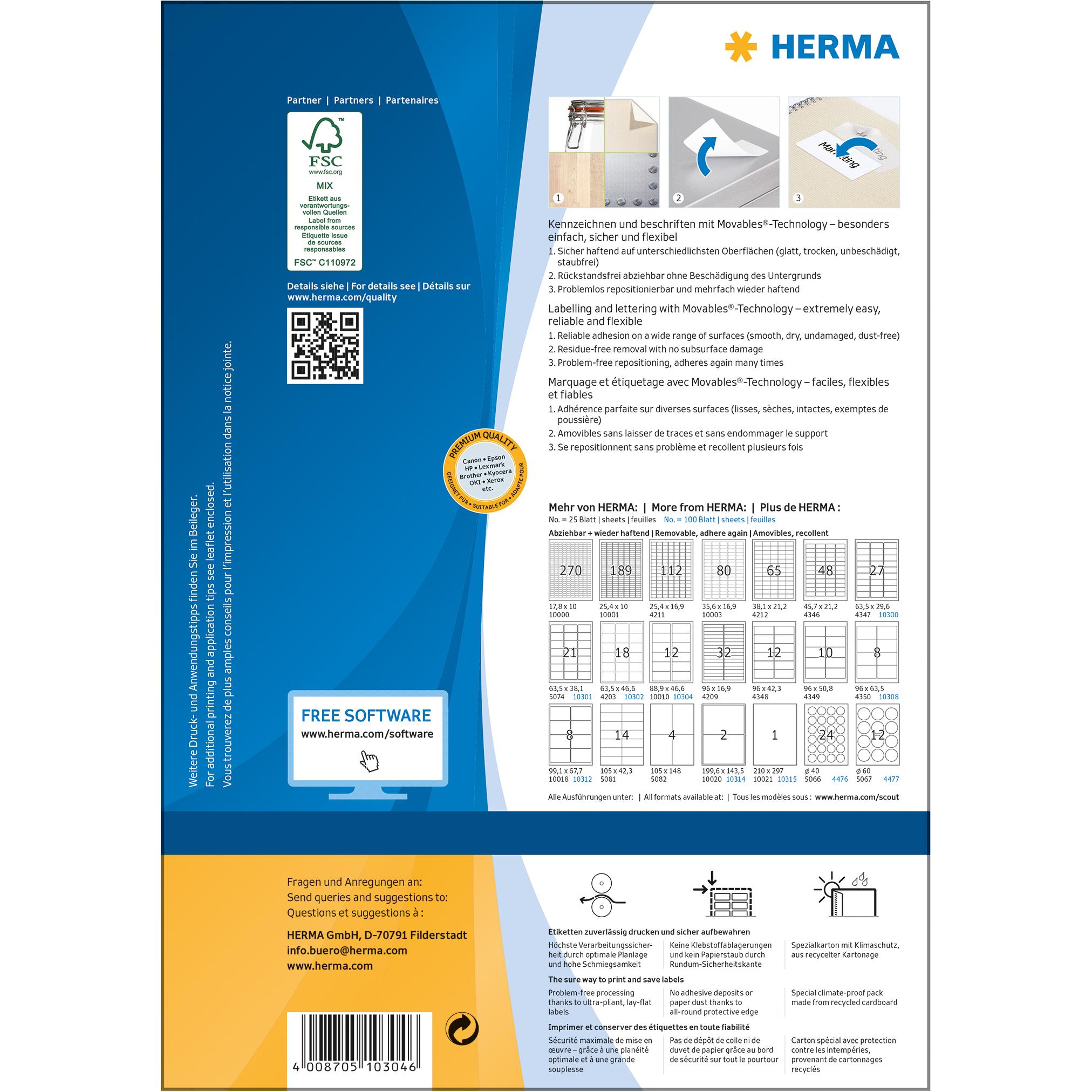 Thumbnail - Herma, Etiketten, Special ablösbare Etiketten (Movables-Technology)