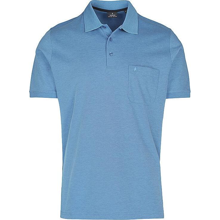 Thumbnail - Ragman, Herren, Shirt, Poloshirt, Blau, (S)