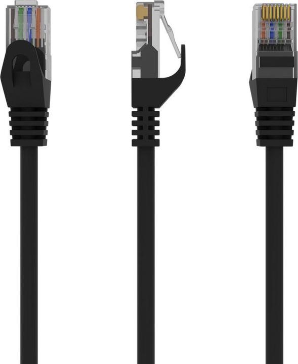 Actual product image Gembird * Patch cord Cat.6 UTP 3m black (U/UTP, CAT6, 3 m)