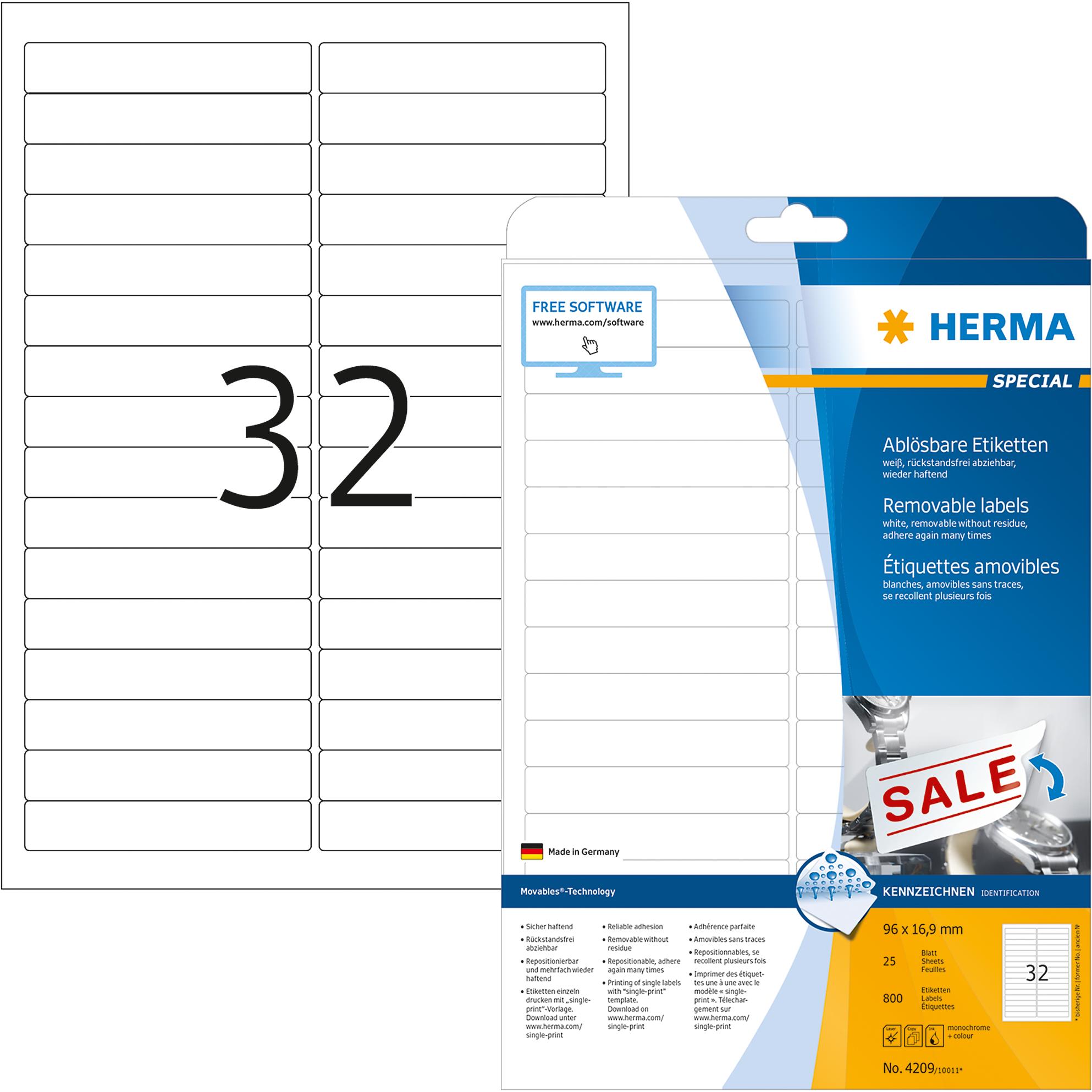 Thumbnail - Herma, Etiketten, Special ablösbare Etiketten (Movables-Technology)