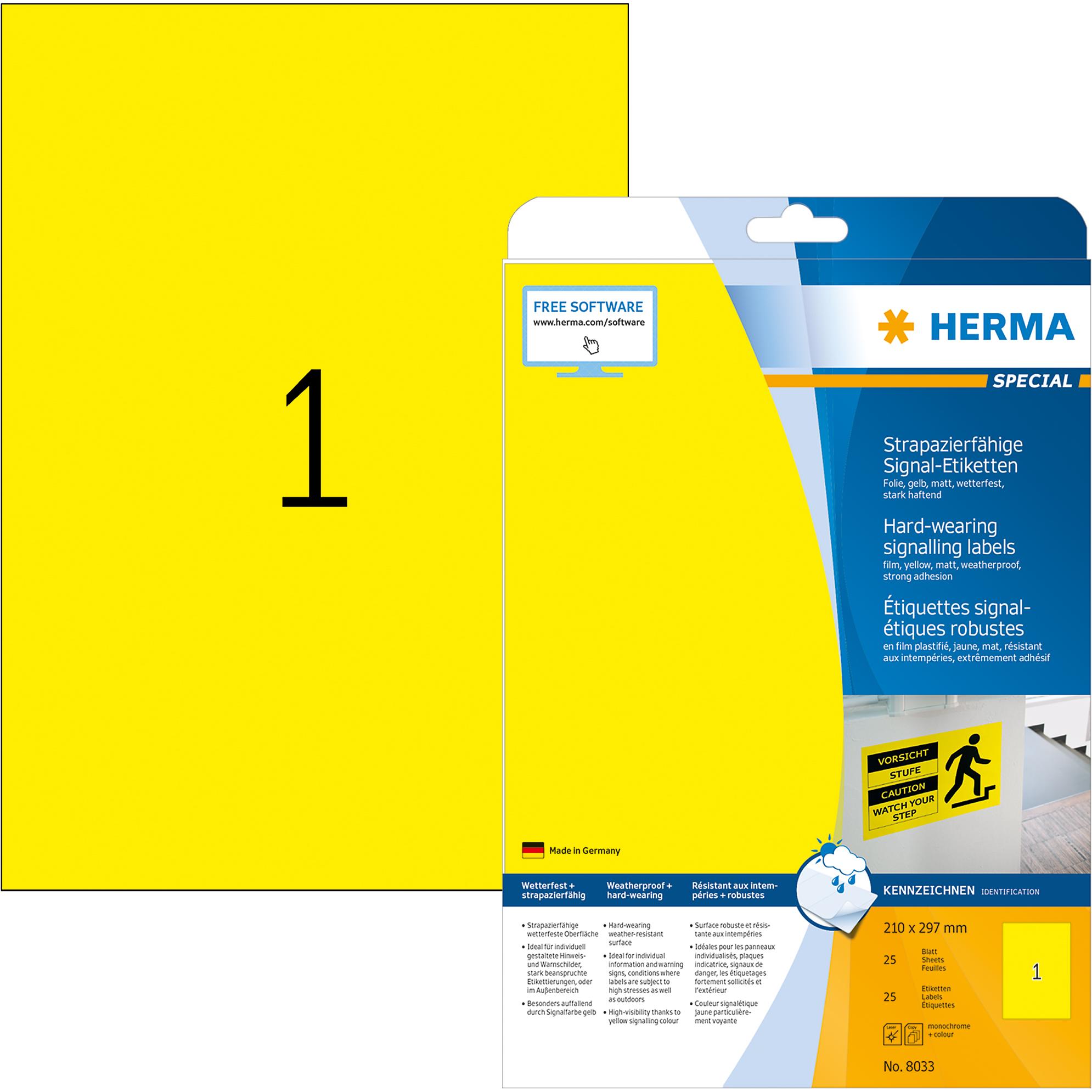 Herma, Etiketten, Special Etiketten Signal strapazierfähig