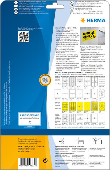 Actual product image HERMA Weatherproof shipping labels A4