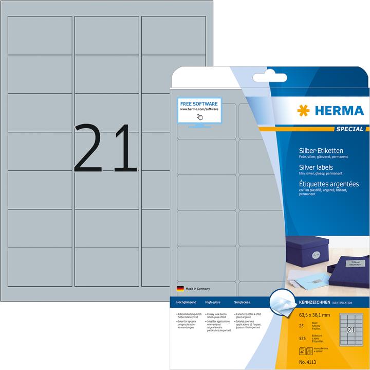 Produktbild HERMA Wetterfeste farbige Etiketten A4